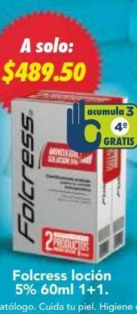 Farmacia San Pablo Folcress locion 5% fra c/60ml 1+1 oferta