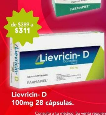 Farmacia San Pablo Lievricin - d cap 100mg caj c/28 oferta