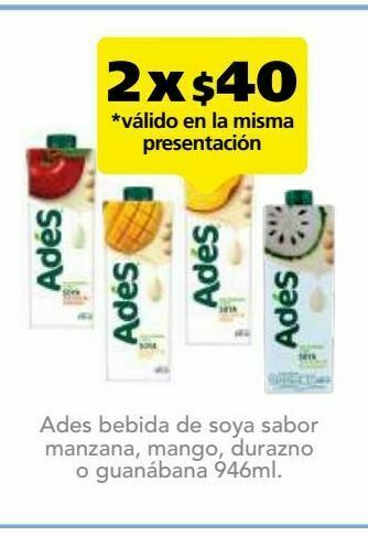 Ades bebida soya durazno ttp 946ml