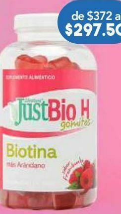 Farmacia San Pablo Just bio h gomitas biotina c/110pzs oferta
