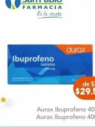 Farmacia San Pablo Ibuprofeno tab 400mg c/10 genvita oferta