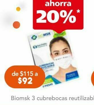 Farmacia San Pablo Cubrebocas reutilizable c/3pzs biomsk oferta