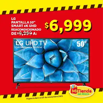 Mi Tienda del Ahorro LG Pantalla 50" Smart 4K UHD Reacondicionado oferta