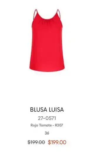 Blusa Luisa Rojo Tomate 36