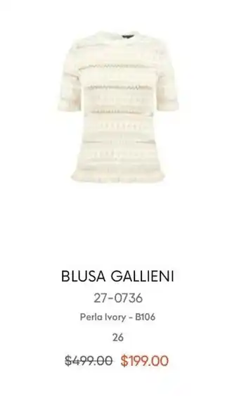 Blusa Gallieni Perla Ivory 26