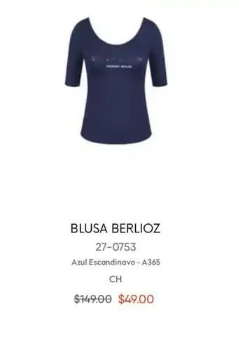 André Badi Blusa Berlioz Azul Escandinavo CH oferta