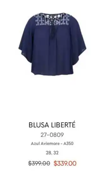 Blusa Liberté Azul Aviemore 28, 32
