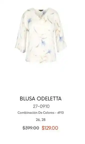 André Badi Blusa Odeletta Combinación de Colores 26, 28 oferta