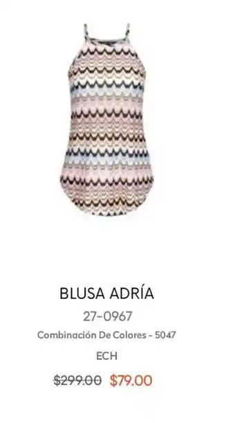 André Badi Blusa Adría Combinación de Colores ECH oferta