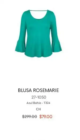 André Badi Blusa Rosemarie Azul Bahía CH oferta