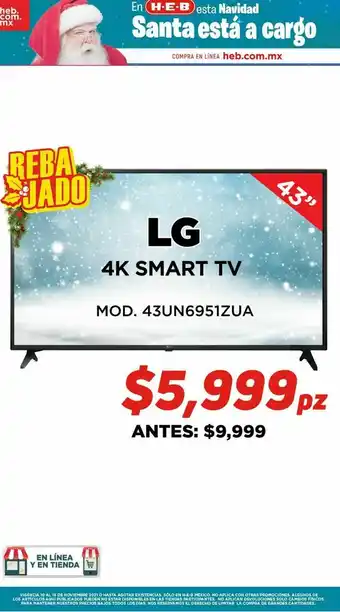 HEB 4k smart tv lg oferta