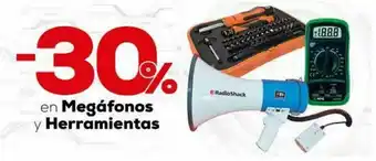 30% en megáfonos y herramientas