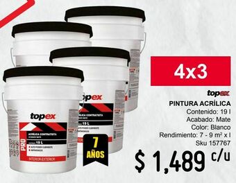 Sodimac Homecenter Pintura acrílica 19 l blanca oferta