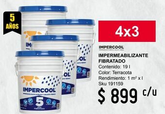 Sodimac Homecenter Impercool fib 5a terracota 19l oferta