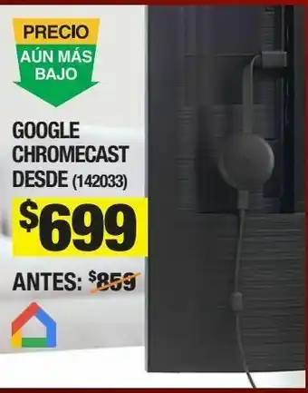 The Home Depot Google chromecast negro oferta