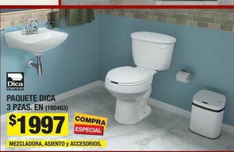 The Home Depot Paquete de sanitario dica dos piezas 4.8l redondo oferta