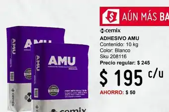 Adhesivo amu blanco 10 kg