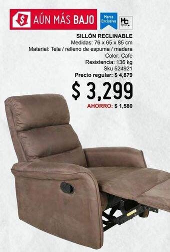 Black and Decker Sillon reclinable portofino ch oferta