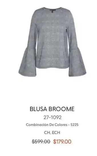 Blusa Broome Combinación de Colores CH, ECH