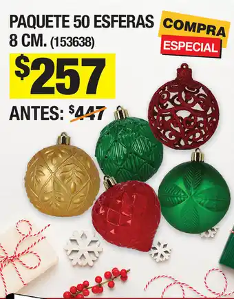 Paquete 50 Esferas 8cm