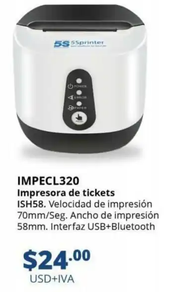 CT Computadoras y Tecnología IMPECL320 Impresora de Tickets oferta