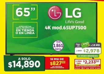 LG 4K TV 65"