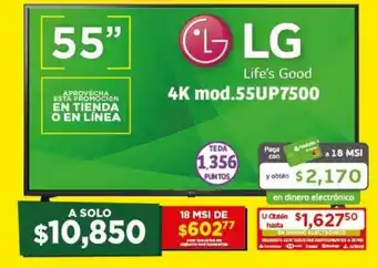 Soriana Híper LG 4K TV 55" oferta