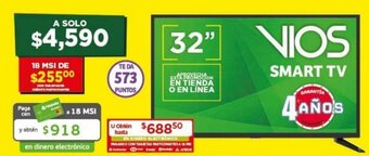 Soriana Híper Vios Smart TV 32" oferta