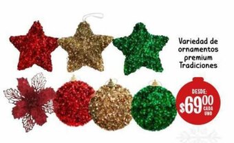 Soriana Híper Variedad de Ornamentos Premium Tradiciones oferta