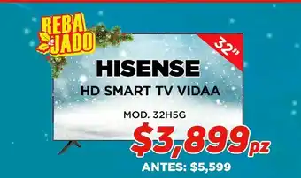 HEB Hd smart tv vidaa hisense oferta