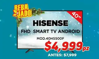 HEB Fhd smart tv android hisense oferta