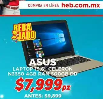 Laptop 15.6" celeron asus