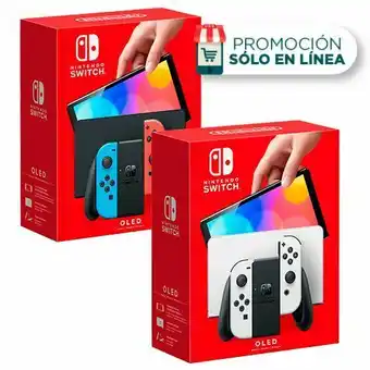 HEB Consola switch oled white ó neon red & neon blue oferta