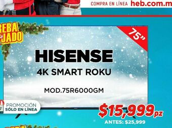 HEB Hisense 4k smart roku oferta