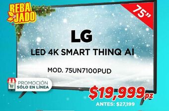 HEB Lg led 4k smart thinq ai oferta