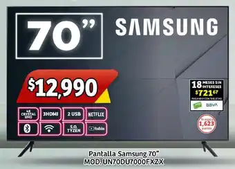 Soriana Mercado Samsung Pantalla 70" oferta