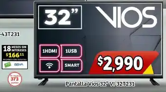 Soriana Mercado Vios Pantalla 32" oferta