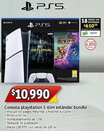 Soriana Mercado Consola playstation 5 slim estándar bundle oferta