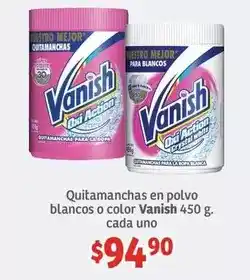 Soriana Híper Vanish - quitamanchas en polvo blancos o color oferta