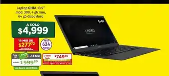 Soriana Híper Laptop GHIA 13.9" oferta