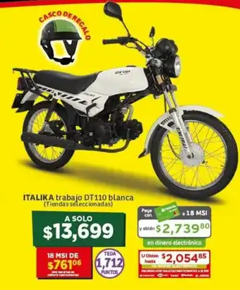 Soriana Híper ITALIKA Trabajo DT110 Blanca oferta