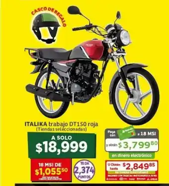 Soriana Híper ITALIKA Trabajo DT150 Roja oferta