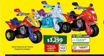 Soriana Híper Montable Electrico Trimoto Disney oferta