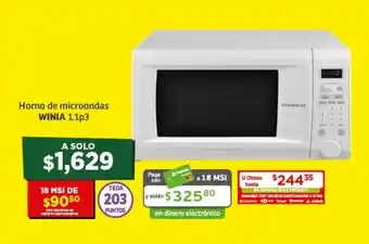 Soriana Híper Horno De Microondas WINIA 1.1p3 oferta