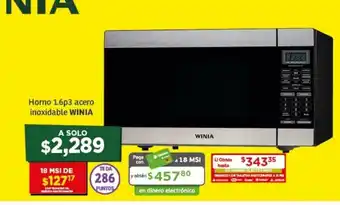 Soriana Híper Horno 1.6p3 Acero Inoxidable oferta