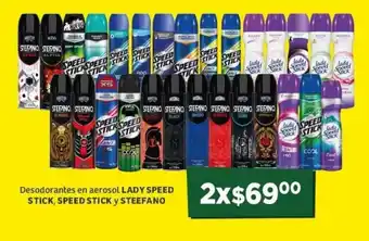Soriana Híper Desodorantes en Aerosol Lady Speed Stick, Speed Stick y Steefano oferta