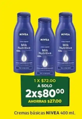 Soriana Híper Cremas Basicas NIVEA 400ml oferta