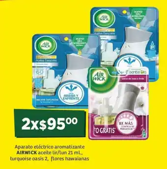 Soriana Híper Aparato Electrico Aromatizante AIRWICK Aceite lir/lun 21ml, Turquoise Oasis 2, Flres Hawaianas oferta