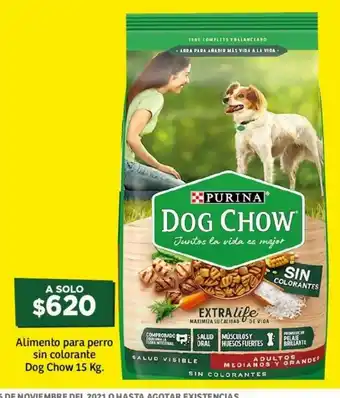 Alimento para Perro sSin Colorante DOG CHOW 15kg