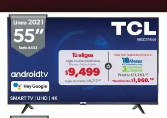 Sam's Club TCL - 55" Smart TV UHD 4K oferta